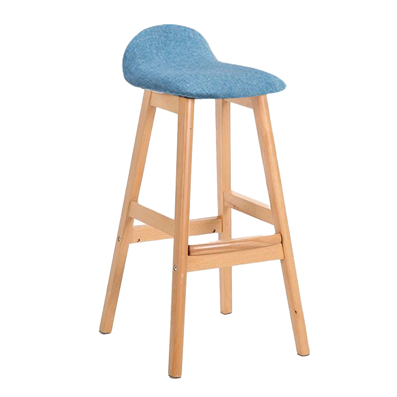 Tabouret de bas de pied de bas de pied de lin scandinave 27,55 '' tabouret de bar en caoutchouc