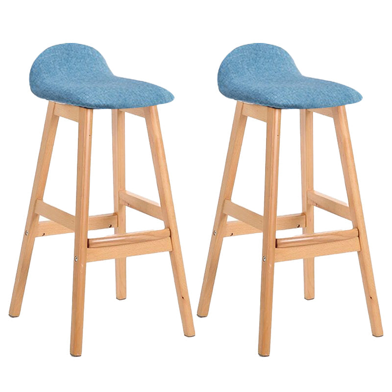 Tabouret de bas de pied de bas de pied de lin scandinave 27,55 '' tabouret de bar en caoutchouc