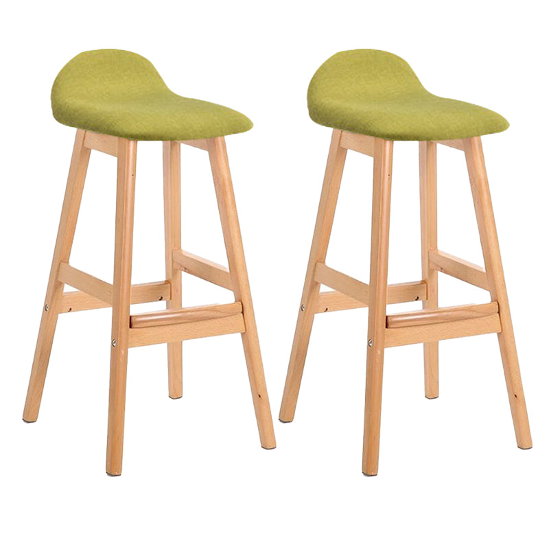 Tabouret de bas de pied de bas de pied de lin scandinave 27,55 '' tabouret de bar en caoutchouc