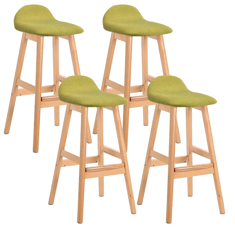 Tabouret de bas de pied de bas de pied de lin scandinave 27,55 '' tabouret de bar en caoutchouc