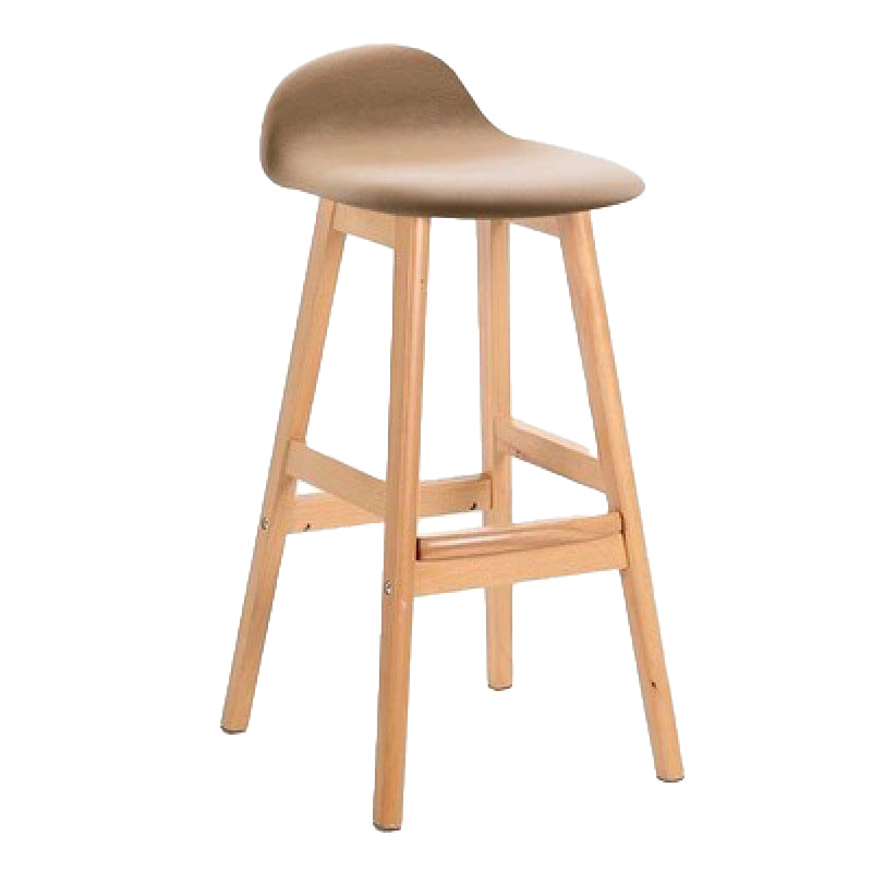Tabouret de bas de pied de bas de pied de lin scandinave 27,55 '' tabouret de bar en caoutchouc