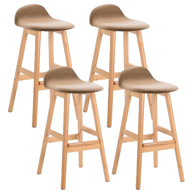 Tabouret de bas de pied de bas de pied de lin scandinave 27,55 '' tabouret de bar en caoutchouc