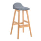 Tabouret de bas de pied de bas de pied de lin scandinave 27,55 '' tabouret de bar en caoutchouc