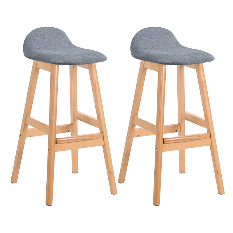 Tabouret de bas de pied de bas de pied de lin scandinave 27,55 '' tabouret de bar en caoutchouc