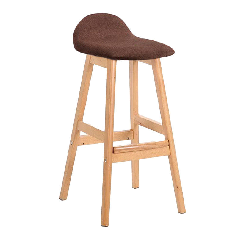Tabouret de bas de pied de bas de pied de lin scandinave 27,55 '' tabouret de bar en caoutchouc