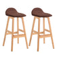 Tabouret de bas de pied de bas de pied de lin scandinave 27,55 '' tabouret de bar en caoutchouc