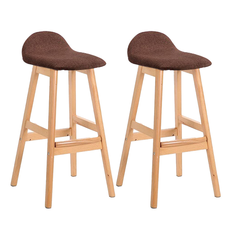 Tabouret de bas de pied de bas de pied de lin scandinave 27,55 '' tabouret de bar en caoutchouc