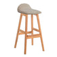 Tabouret de bas de pied de bas de pied de lin scandinave 27,55 '' tabouret de bar en caoutchouc