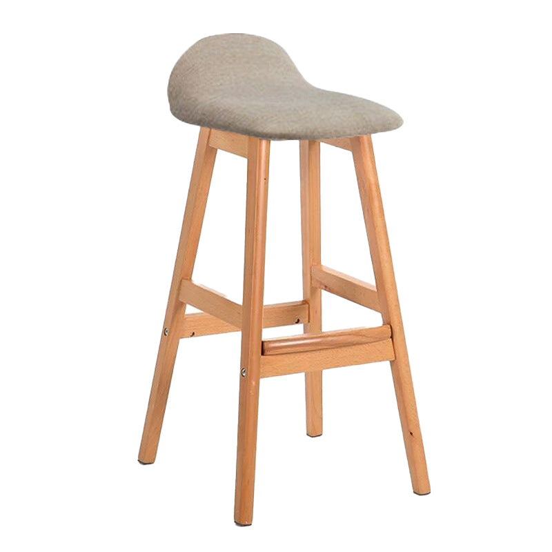 Tabouret de bas de pied de bas de pied de lin scandinave 27,55 '' tabouret de bar en caoutchouc