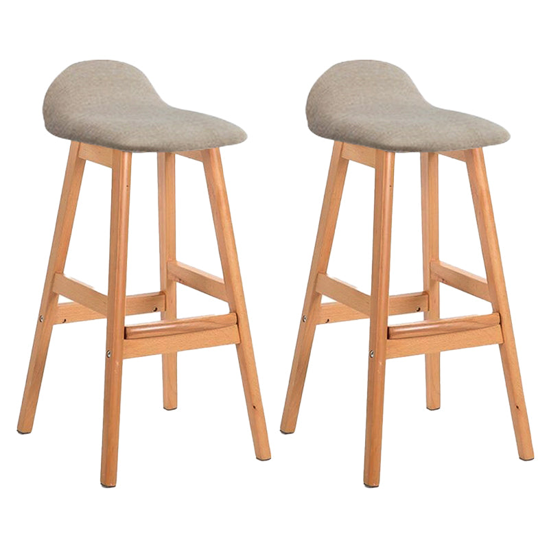 Tabouret de bas de pied de bas de pied de lin scandinave 27,55 '' tabouret de bar en caoutchouc