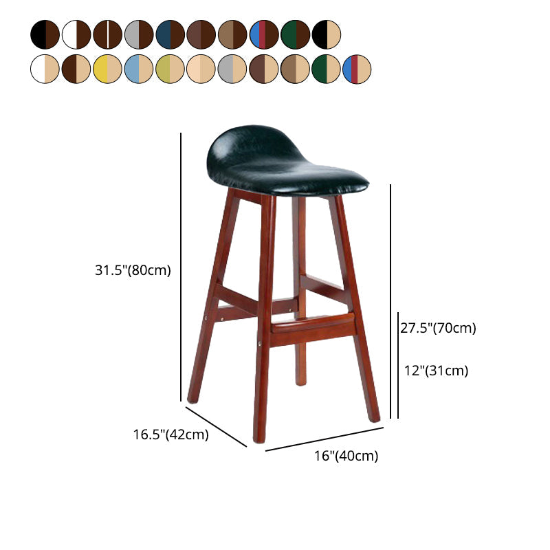 Tabouret de bas de pied de bas de pied de lin scandinave 27,55 '' tabouret de bar en caoutchouc