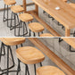 1/5/6/11 Pieces Modern Bar Table Set Rectangle Pine Wood Bistro Set with Footrest