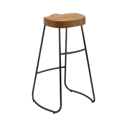 1/4 Pieces Industrial Iron Bar Table Set Rectangle Wood Bistro Set with Footrest Wood 30"H Stool (Single) Clearhalo 'Bar Furniture' 'furn' 'furn_home_bar_bar_sets' 'Furniture' 'Home Bars & Bar Sets' 'home_bar_bar_sets' 'Kitchen & Dining Furniture' 5216876