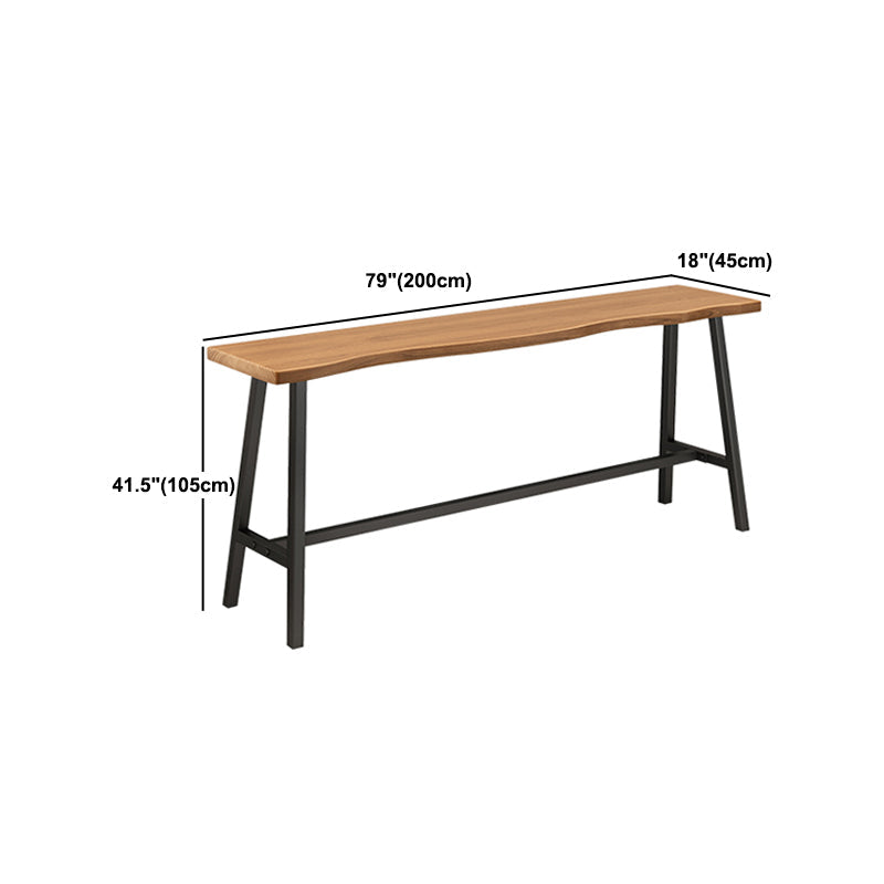 1/4 Pieces Industrial Iron Bar Table Set Rectangle Wood Bistro Set with Footrest Clearhalo 'Bar Furniture' 'furn' 'furn_home_bar_bar_sets' 'Furniture' 'Home Bars & Bar Sets' 'home_bar_bar_sets' 'Kitchen & Dining Furniture' 5216891