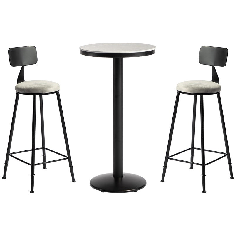 Industrielles 1/2/3-teiliges rundes Bartisch-Set aus Sinterstein-Bistro-Set für den Heimgebrauch