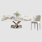 Designer Style Sintered Stone Dining Set Rectangle 1/4/5/7 Pieces Dining Area Table Set