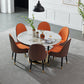 Nordic Glam Sintered Stone Dining Round Table Set 1/4/5/7 Pieces Dining Set
