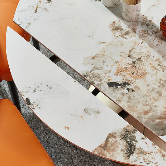 ノルディックグラム焼結ストーンダイニングラウンドテーブルセット1/4/5/7ピースダイニングセット