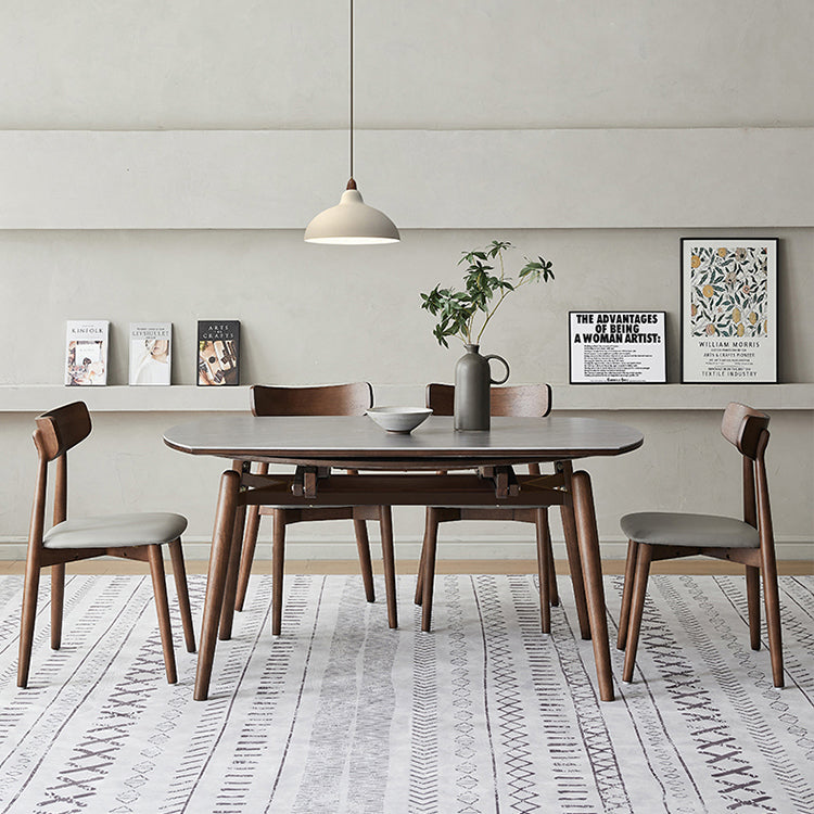 Modern Style Sintered Stone Dining Round Table Set 1/5/6/7 Pieces Dining Set