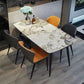Juego de mesa de comedor rectangular moderno de piedra sinterizada, juego de comedor de 1/2/7 piezas para uso doméstico