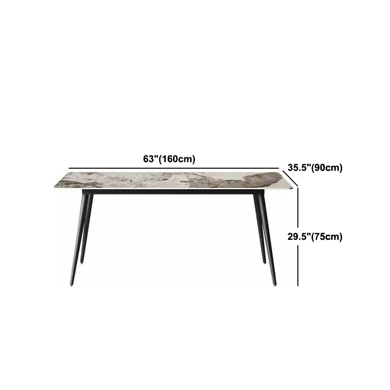 Juego de mesa de comedor rectangular moderno de piedra sinterizada, juego de comedor de 1/2/7 piezas para uso doméstico