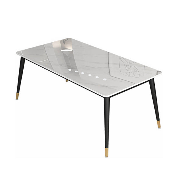 Glam Style Sintered Stone Dining Set Round 1/4/5/7 Pieces Dining Set