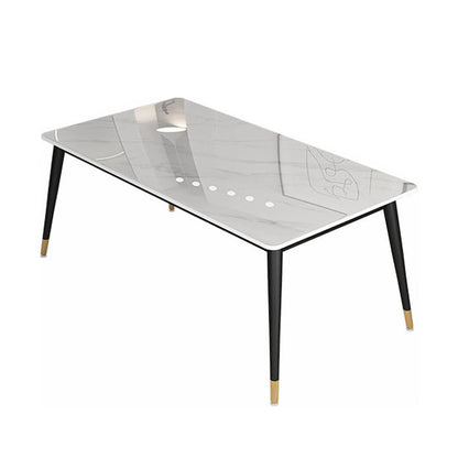 Glam Style Sintered Stone Dining Set Round 1/4/5/7 Pieces Dining Set