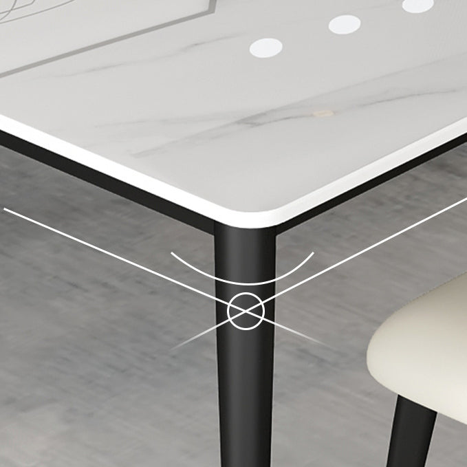 Glam Style Sintered Stone Dining Set Round 1/4/5/7 Pieces Dining Set