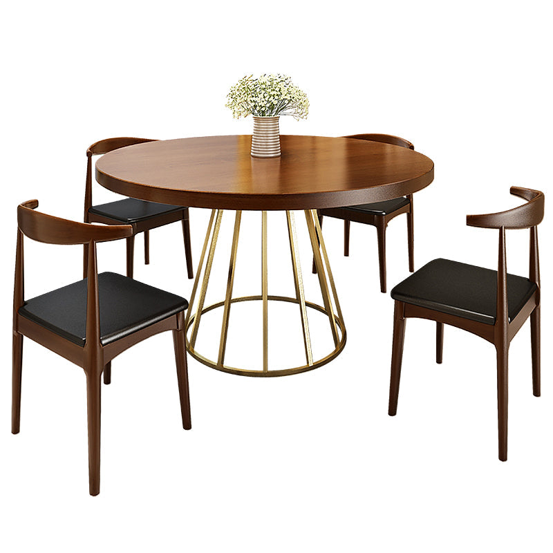 Mesa de comedor redonda Mesa de cena de madera maciza de estilo sólido para la casa de la cocina