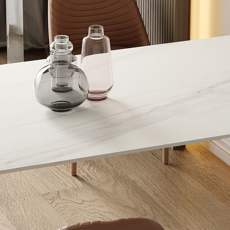 Simplicity Free Form Table Sintered Stone Top Iron Base Dining Table Clearhalo 'Dining Tables & Seating' 'Dining Tables' 'dining_table' 'furn' 'furn_dining_table' 'Furniture' 'Kitchen & Dining Furniture' 5217236