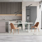 Simplicity Free Form Table Sintered Stone Top Iron Base Dining Table Clearhalo 'Dining Tables & Seating' 'Dining Tables' 'dining_table' 'furn' 'furn_dining_table' 'Furniture' 'Kitchen & Dining Furniture' 5217241