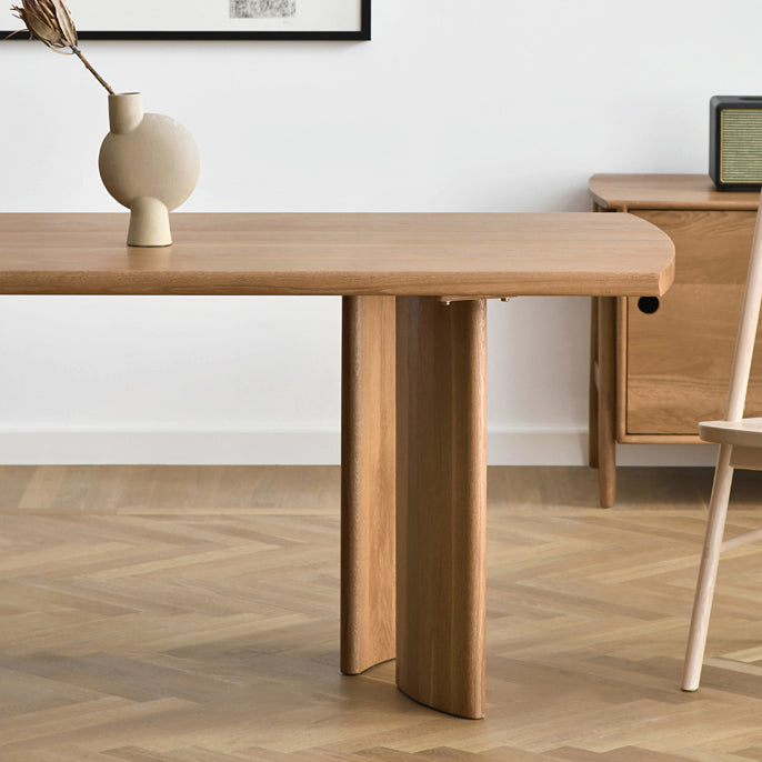 Mesa de comedor de estilo contemporáneo Mesa de cena de madera maciza para la casa de la cocina