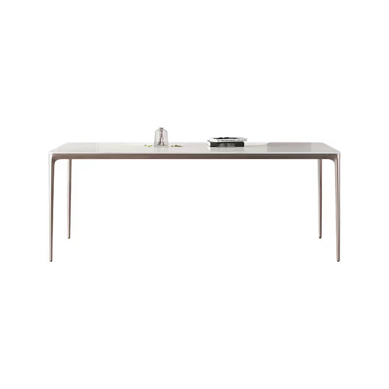 Modern Rectangle Dining Table Sintered Stone Table with 4 Legs Clearhalo 'Dining Tables & Seating' 'Dining Tables' 'dining_table' 'furn' 'furn_dining_table' 'Furniture' 'Kitchen & Dining Furniture' 5217286