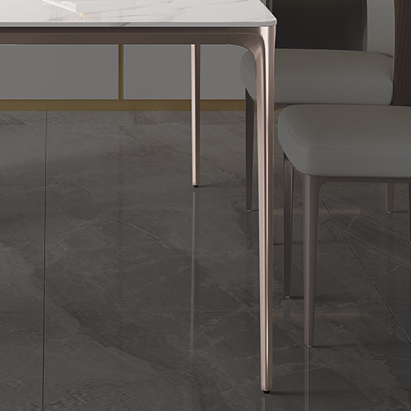 Modern Rectangle Dining Table Sintered Stone Table with 4 Legs Clearhalo 'Dining Tables & Seating' 'Dining Tables' 'dining_table' 'furn' 'furn_dining_table' 'Furniture' 'Kitchen & Dining Furniture' 5217290