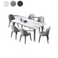 Rectangle 4 Legs Dining Table Modern Dining Room Table of Sintered Stone Clearhalo 'Dining Tables & Seating' 'Dining Tables' 'dining_table' 'furn' 'furn_dining_table' 'Furniture' 'Kitchen & Dining Furniture' 5217313