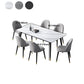 Rectangle 4 Legs Dining Table Modern Dining Room Table of Sintered Stone Clearhalo 'Dining Tables & Seating' 'Dining Tables' 'dining_table' 'furn' 'furn_dining_table' 'Furniture' 'Kitchen & Dining Furniture' 5217314