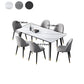 Rectangle 4 Legs Dining Table Modern Dining Room Table of Sintered Stone Clearhalo 'Dining Tables & Seating' 'Dining Tables' 'dining_table' 'furn' 'furn_dining_table' 'Furniture' 'Kitchen & Dining Furniture' 5217315