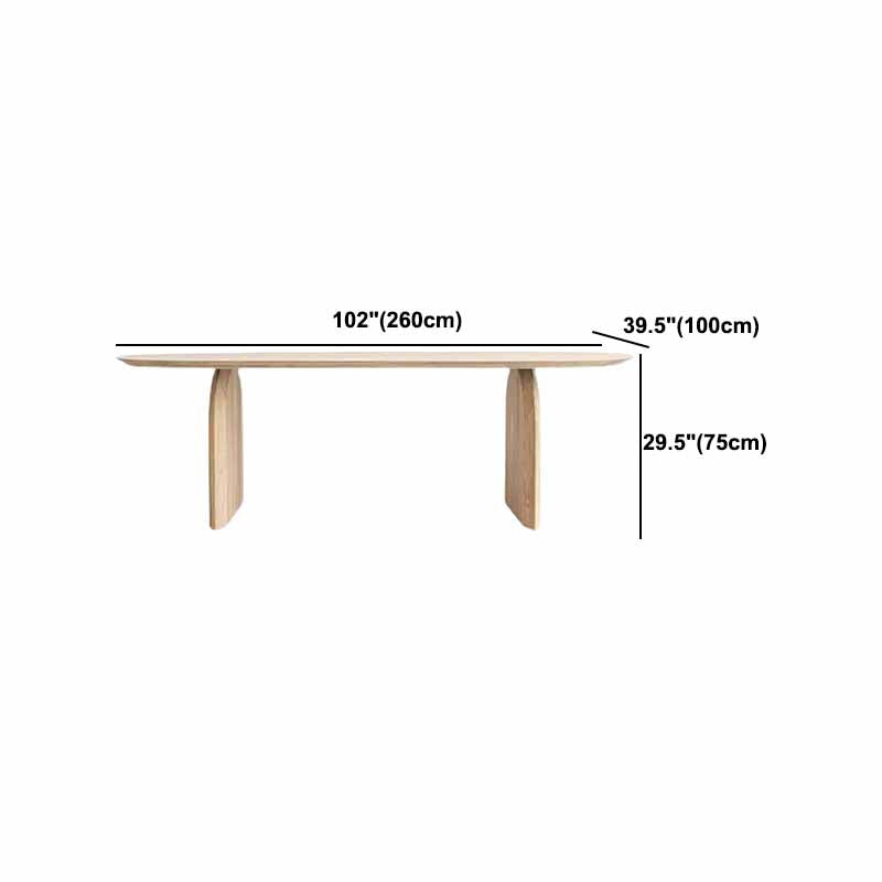 Moderno tavolo da pranzo ovale naturale tavolo in legno massiccio in legno massiccio