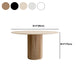 Modern White in Wood Counter Table Round Dining Table for Kitchen Clearhalo 'Dining Tables & Seating' 'Dining Tables' 'dining_table' 'furn' 'furn_dining_table' 'Furniture' 'Kitchen & Dining Furniture' 5217440