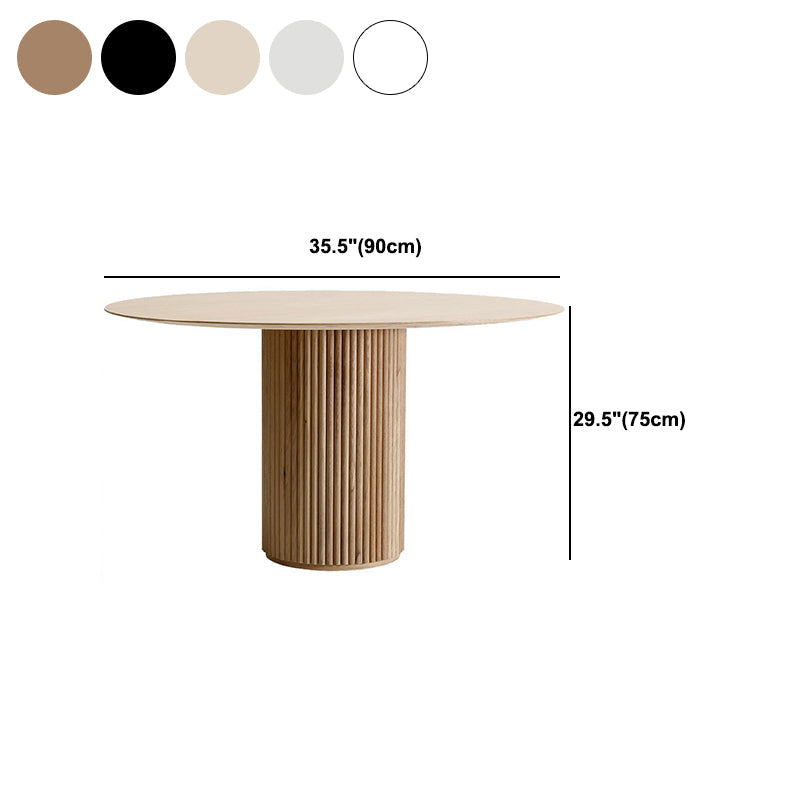 Modern White in Wood Counter Table Round Dining Table for Kitchen Clearhalo 'Dining Tables & Seating' 'Dining Tables' 'dining_table' 'furn' 'furn_dining_table' 'Furniture' 'Kitchen & Dining Furniture' 5217440