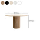 Modern White in Wood Counter Table Round Dining Table for Kitchen Clearhalo 'Dining Tables & Seating' 'Dining Tables' 'dining_table' 'furn' 'furn_dining_table' 'Furniture' 'Kitchen & Dining Furniture' 5217444