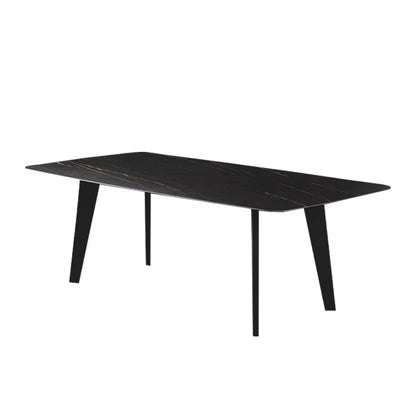 Industrial Black Table for Restaurant Dining Table with Wooden 4 Legs