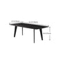 Industrial Black Table for Restaurant Dining Table with Wooden 4 Legs
