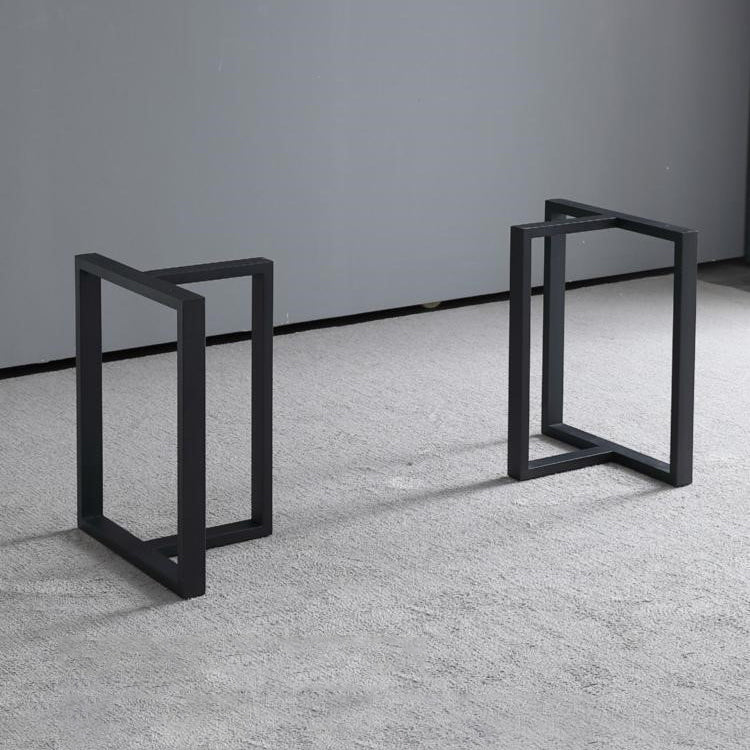 Gesinterde stenen eettafel moderne dubbele voetstuktafel voor thuisgebruik