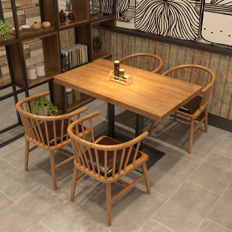 Eettafel in industriële stijl Massief houten eettafel voor eetkamer