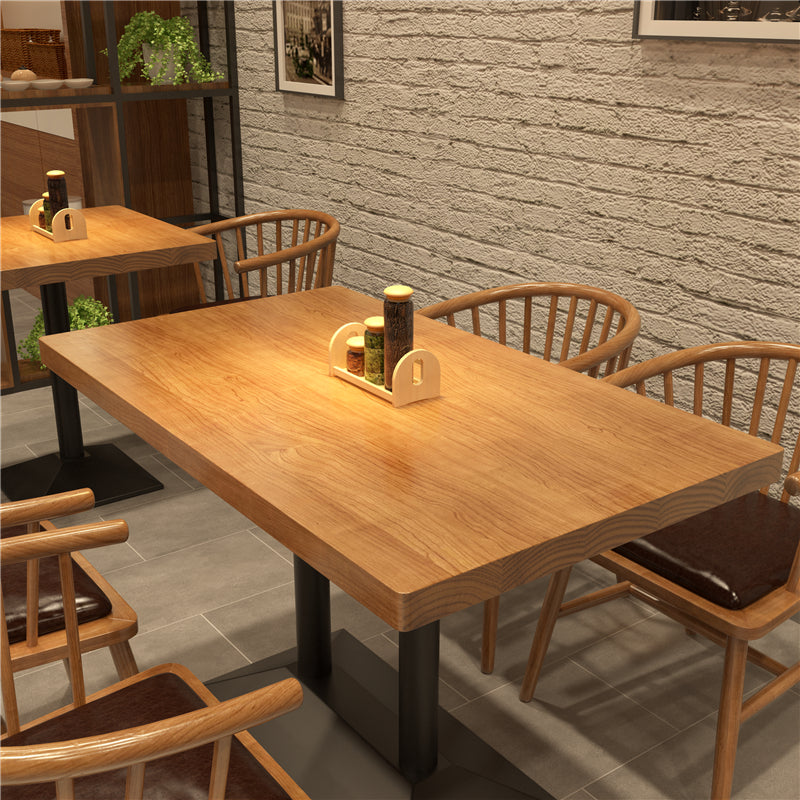Eettafel in industriële stijl Massief houten eettafel voor eetkamer