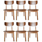 Industrial Armless Open Back Side Chairs for Home Wood Side Dining Chairs