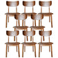 Industrial Armless Open Back Side Chairs for Home Wood Side Dining Chairs