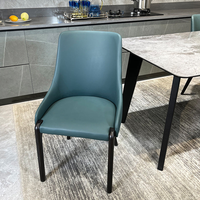 Sedie laterali in vetro finto minimalista braccio retro solido sedia da pranzo