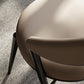 Minimalistische stijl armloze open achterkant stoelen faux lederen eetkamerstoelen